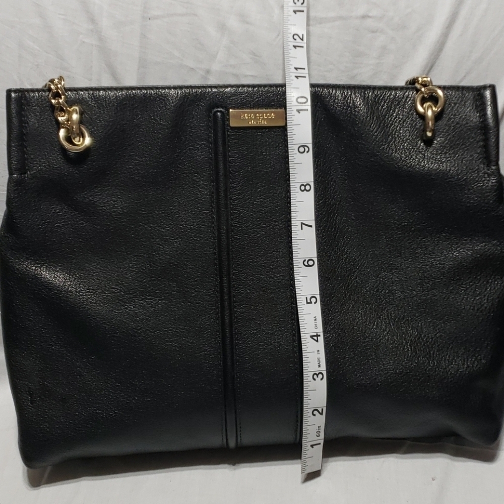 Kate spade black pebbled leather gold chain bag - Picture 7 of 11